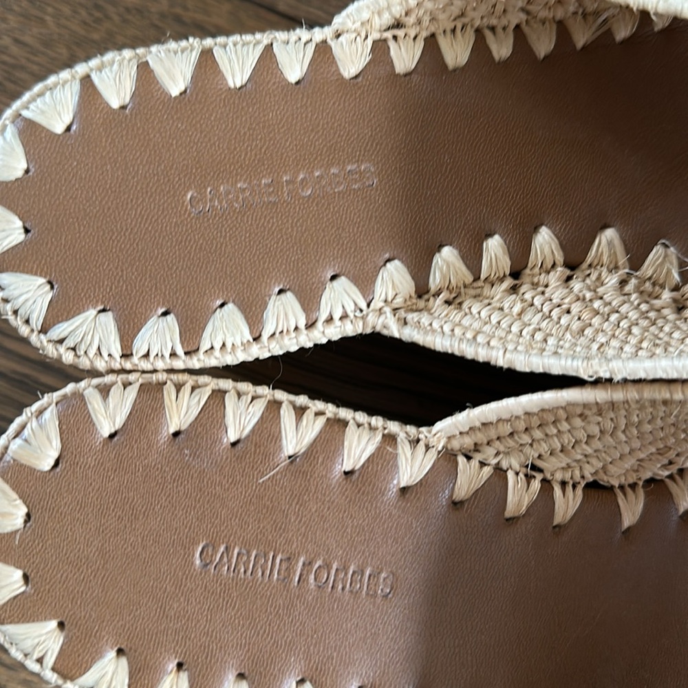CARRIE FORBES Karim woven raffia wedges in excellent unworn condition. - Picture 4 of 6